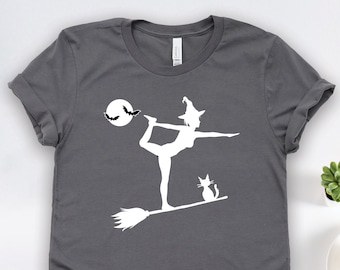 Witch Yoga Shirts, Halloween Shirts, Yoga Shirts, Meditation Shirts, Witchy Shirts, Yoga Gifts