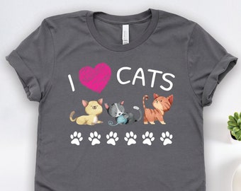 Love Cats Shirt, Cat Owner Shirts, Cat Lover Shirts, Cat Art, Cat Rescue Shirts
