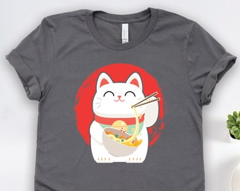 Ramen Cat Shirts, Ramen Noodles Shirt, Ramen Shirts, Ramen Art, Japanese Food Shirts, Kawaii Cat Shirts, Foodie Shirts