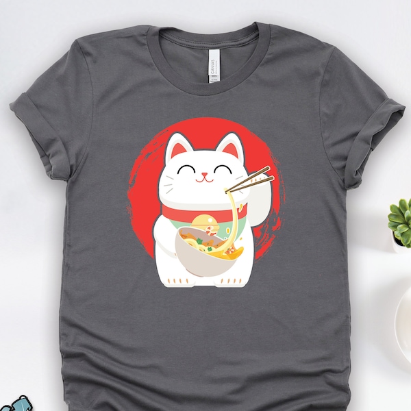 Ramen Cat Shirts, Ramen Noodles Shirt, Ramen Shirts, Ramen Art, Japanese Food Shirts, Kawaii Cat Shirts, Foodie Shirts