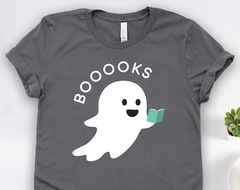 Ghost Books Reader Shirt, Reader Gifts, Booooks Shirt, Halloween Reading Shirts, Librarian Gifts, Bookworm Gifts, Teacher Shirts