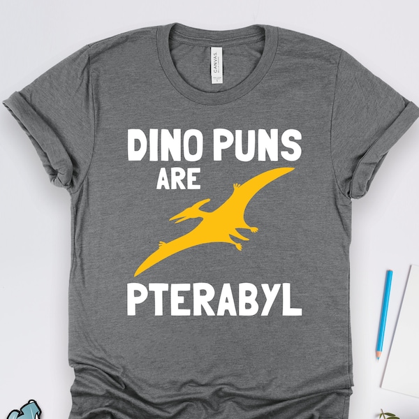 Dino Puns Pterodactyl Shirt, Dinosaur Gifts, Dinosaur Art, Funny Animal Lover Gifts, Birthday Party Gift TShirt