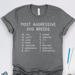 Chihuahua Shirts, Chihuahua Gifts, Funny Aggressive Dog Breed, Funny Pet Owner Animal Rescue Gift TShirt