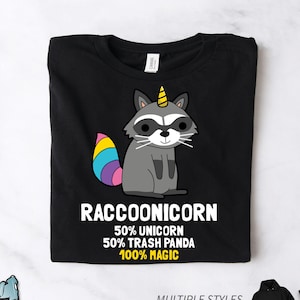 Raccoonicorn Raccoon Unicorn Shirt, Raccoon Shirts, Raccoon Art, Unicorn Art, Raccoon Gifts, Animal Lover Shirts
