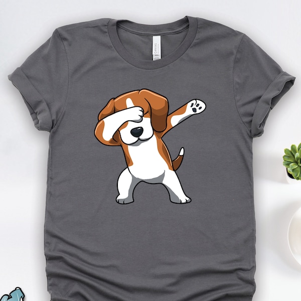 Beagle Shirts, Beagle Gifts, Beagle Art, Dabbing Beagle Dog Shirt, Pet Owner Animal Lover and Rescue Gift TShirt