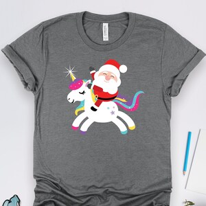 Santa Riding Unicorn Christmas Shirt, Santa Shirts, Christmas Party Shirts, Holiday Party Shirt, Christmas Gifts