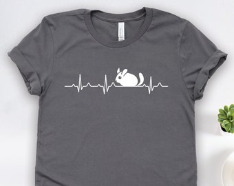 Pet Chinchilla Heartbeat Shirt, Chinchilla Shirts, Pet Owner and Animal Lover Gift TShirt