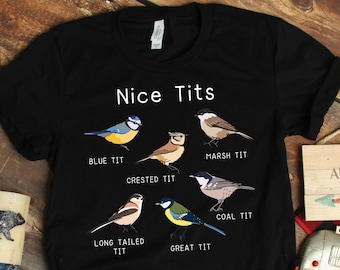 Camiseta de pájaro carbonero, camisetas de observación de aves, camisetas de observación de aves, regalos de aves, arte de aves, camisetas para amantes de los animales