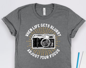 Camiseta de fotografía: Ajusta tu enfoque, Camisetas para fotógrafos, Regalos para fotógrafos, Camisetas de fotografía