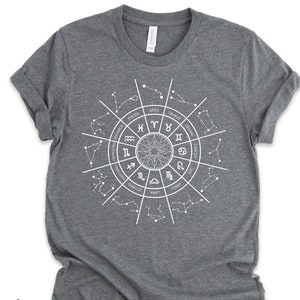 Astrology Shirts, Zodiac Signs Shirt, Horoscope Gifts, Astrology Zodiac Signs Circle Shirt, Horoscope and Constellations Gift TShirt