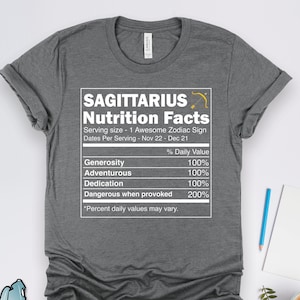Chemise valeur nutritive Sagittaire, chemises Sagittaire, cadeaux Sagittaire, chemises astrologie, chemises horoscope, cadeau d&#39;anniversaire Sagittaire