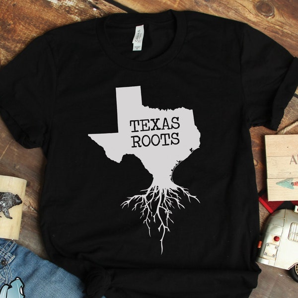 Texas Roots Shirt • Amerikanischer Bundesstaat TX Kartendruck Geschenk TShirt