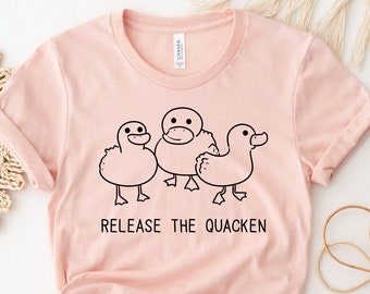 Release The Quacken Duck Shirts, Duck Gifts, Farmer Shirts, Duck Art, Animal Shirts