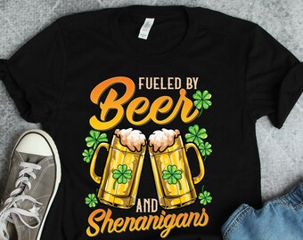 Shirt St. Patrick's Day bier en shenanigans, St. Patrick's Day-cadeaus, Ierse shirts, shirts Ierland, Ierse cadeaus
