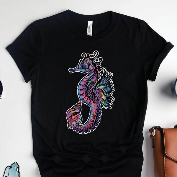 Seahorse Ocean Life Shirt • Beach Mermaid and Tropical Summer Vacation Gift TShirt