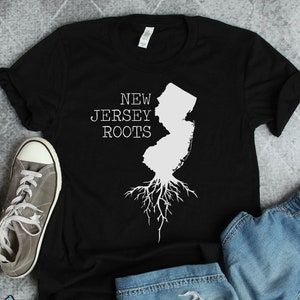 New Jersey Shirts, New Jersey Gifts, New Jersey Roots Shirt, State NJ Shirt, New Jersey Art, New Jersey Print image 1