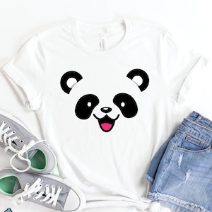 Panda Face Shirt, Kawaii Panda Shirts, Panda Gifts, Panda Art, Animal Lover Shirts