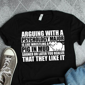 Psychiatries-Schwein im Schlamm-Hemd, Biologie-Major-Hemden, Biologie-Hemden, Psychologe-Geschenke, Psych Major-Hemden Bild 1