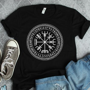 Viking Compass Vegvisir Shirts, Viking Shirts, Viking Wayfinder Shirt, Norse Mythology Shirt, Norse Gifts, Viking Art