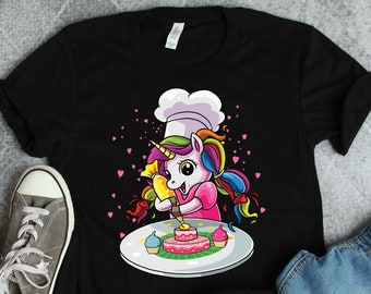 Unicorn Baking Shirt, Baker Shirts, Cooking Shirts, Cupcakes Shirt, Chef Shirts, Unicorn Art, Unicorn Gifts, Daughter Gifts, Girlfriend Gift