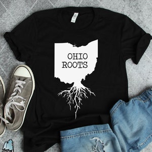 Ohio Shirts, Ohio Gifts, Ohio Roots Shirt, American State OH Print, Ohio Print, Ohio Map