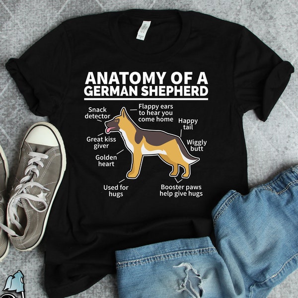 German Shepherd Shirts, German Shepherd Gifts, German Shepherd Dog Anatomy Shirt, Funny Pet Dog Owner Gifts, Animal Lover Gift TShirt