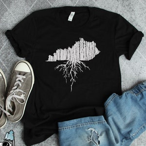 Kentucky Roots Shirt, Kentucky Shirts, Kentucky Gifts, American State KY Map Shirts, Kentucky Print Gift TShirt