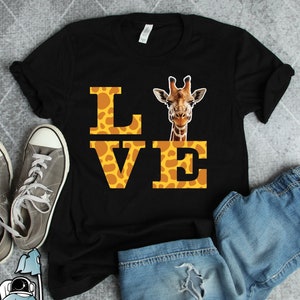 Giraffe Liebe Shirt, Safari Shirts, Tierschutz Geschenke, Tierrettung Geschenk TShirt
