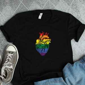 LGBT Heart Gay Pride Shirts, LGBT Flag Shirt, LGBT Heart Shirt, Gay Pride Shirts, Lgbt Awareness Shirts