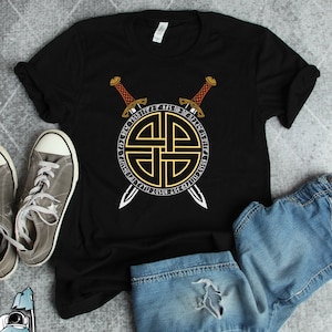 Viking Swords and Runes Shirt, Viking Shirts, Viking Art, Norse Mythology Shirts, Viking History Gifts