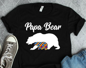 Papa bear autism shirt Clearance