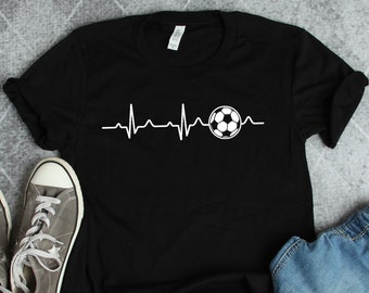 Soccer Heartbeat Shirt, Soccer Shirts, Soccer Gifts, Soccer Player Shirts, Soccer Coach Shirts, Soccer Team Shirts