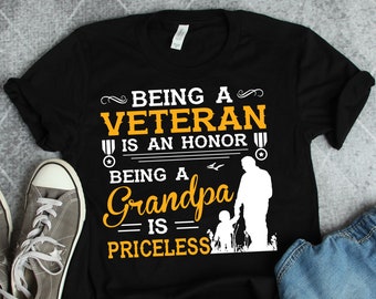 Camisetas "Ser abuelo es invaluable", regalos para veteranos, regalos para el Día del Padre, regalos para abuelos, camisetas para papá
