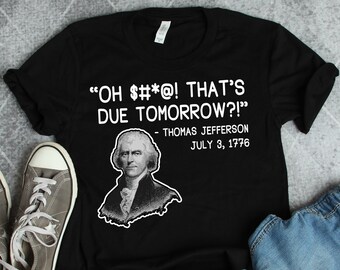 Camiseta de historia de Thomas Jefferson, camisetas de presidentes estadounidenses, regalos de historia, camisetas de historiador, camisetas de profesor de historia