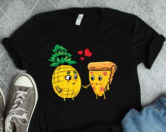 Hawaiian Pineapple Pizza Shirt, Pizza Art, Foodie Gifts, Boyfriend Gifts, Girlfriend Gifts, Anniversary Gifts