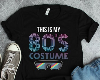Mein 80er Jahre Kostüm-Hemd, Halloween Hemden, Achtziger Hemden, Retro Party Hemd, Retro Musik Hemden