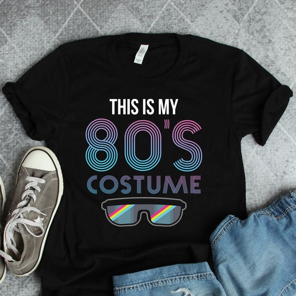 Mein 80er Jahre Kostüm-Hemd, Halloween Hemden, Achtziger Hemden, Retro Party Hemd, Retro Musik Hemden
