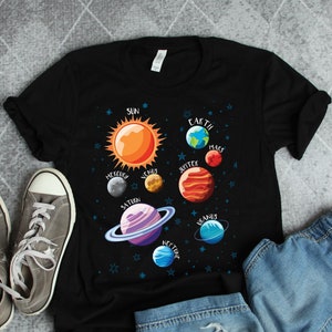 Solar System Shirts, Outer Space Shirts, Planets Shirt, Earth Shirts, Outer Space Art, Space Art, Planet Art, Galaxy Shirts