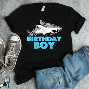 Shark Birthday Boy Shirt, Shark Shirts, Shark Gifts, Birthday Party Shirts, Animal Lover Shirts, Shark Art, Birthday Boy Gifts