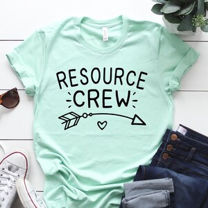 Resource Crew Shirt, Teacher Shirts, Teacher Gifts, Back To School Shirts, Teacher T-Shirts