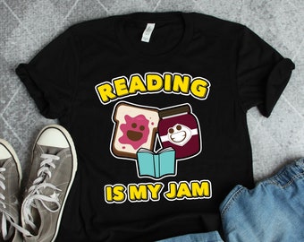 Reading Is My Jam Shirt, Reader Shirts, Book Lover Shirts, Bookworm Gifts, Book Shirts, Librarian Shirts, Teacher Gifts