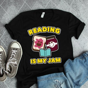 Reading Is My Jam Shirt, Reader Shirts, Book Lover Shirts, Bookworm Gifts, Book Shirts, Librarian Shirts, Teacher Gifts