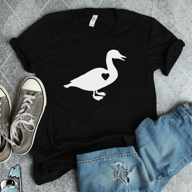 Liebe Ente Shirts, Ente Geschenke, Ente Kunst, Wasservögel Shirt, süße Bauer Shirts, Tierliebhaber Geschenk TShirt Bild 1
