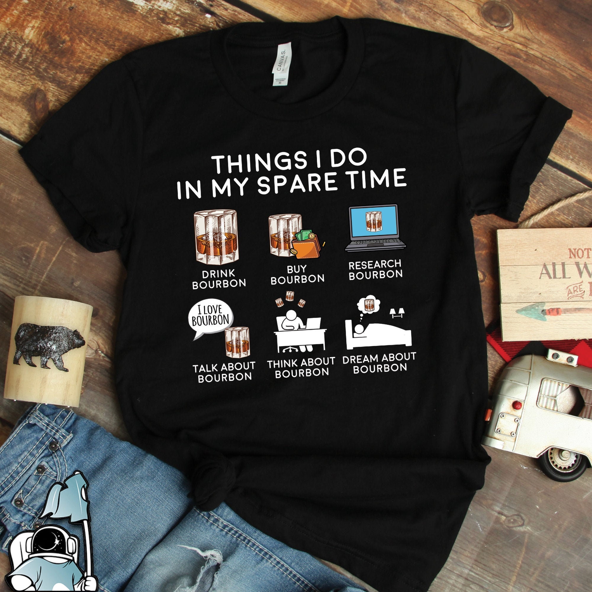 Things I Do In My Spare Time Whiskey Shirt, Bourbon Shirts, Bourbon Gifts, Whiskey Shirts, Bar Crawl and Alcohol Drinker Gift TShirt