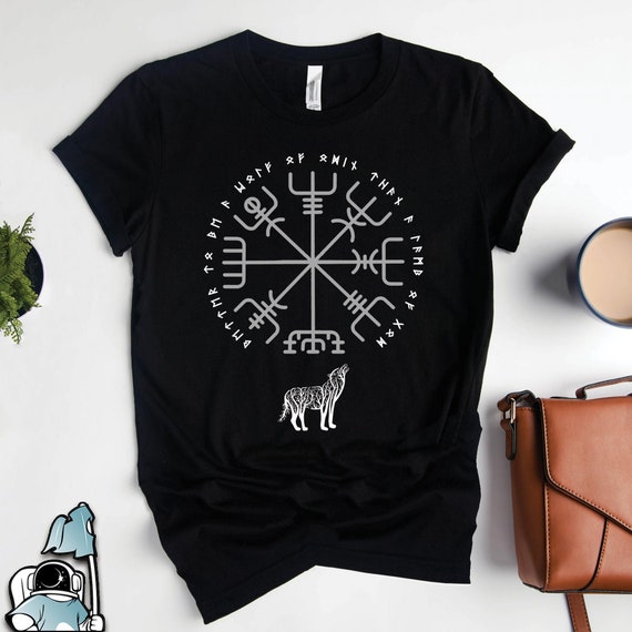Wolf of Odin Shirt Viking Compass Shirt 