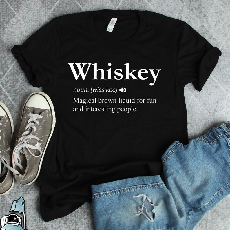 Whiskey Definition Shirt Bourbon or Pub Crawl and Bartender Gift TShirt image 1