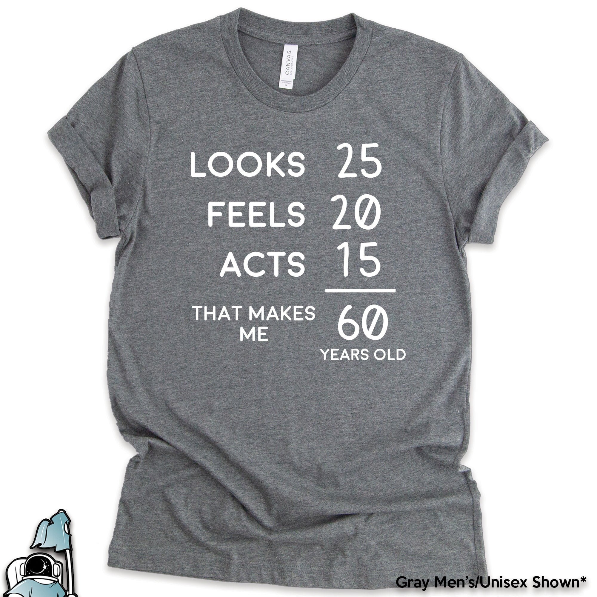 60 and awesome t shirt