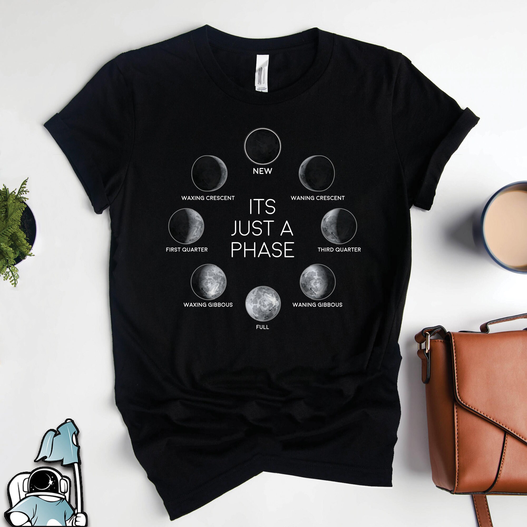 Funny Astronomy Pillow Half Moon Just a Phase I'm Going Through