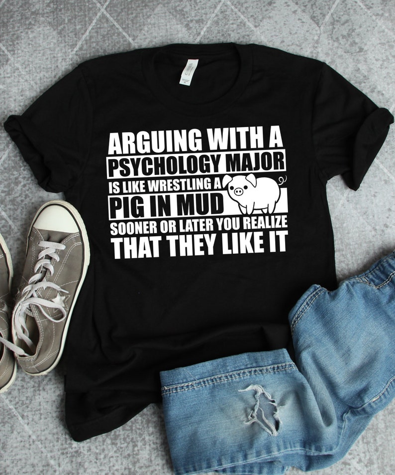 Psychiatries-Schwein im Schlamm-Hemd, Biologie-Major-Hemden, Biologie-Hemden, Psychologe-Geschenke, Psych Major-Hemden Bild 1
