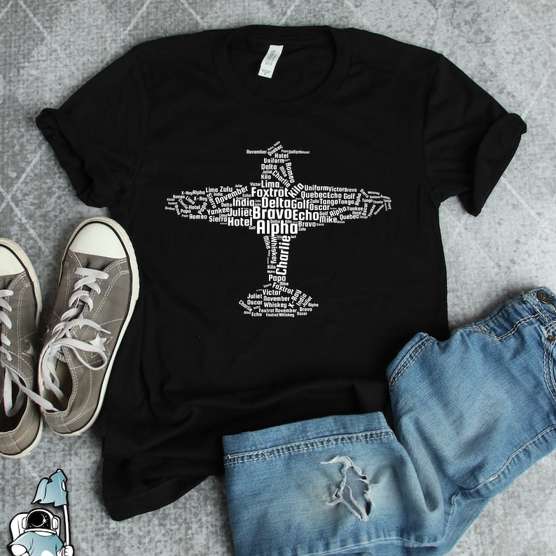 Aviation Shirts, Pilot Shirts, Pilot Gifts, Phonetic Alphabet Shirt, Plane Shirts, Airplane Gift TShirt image 1